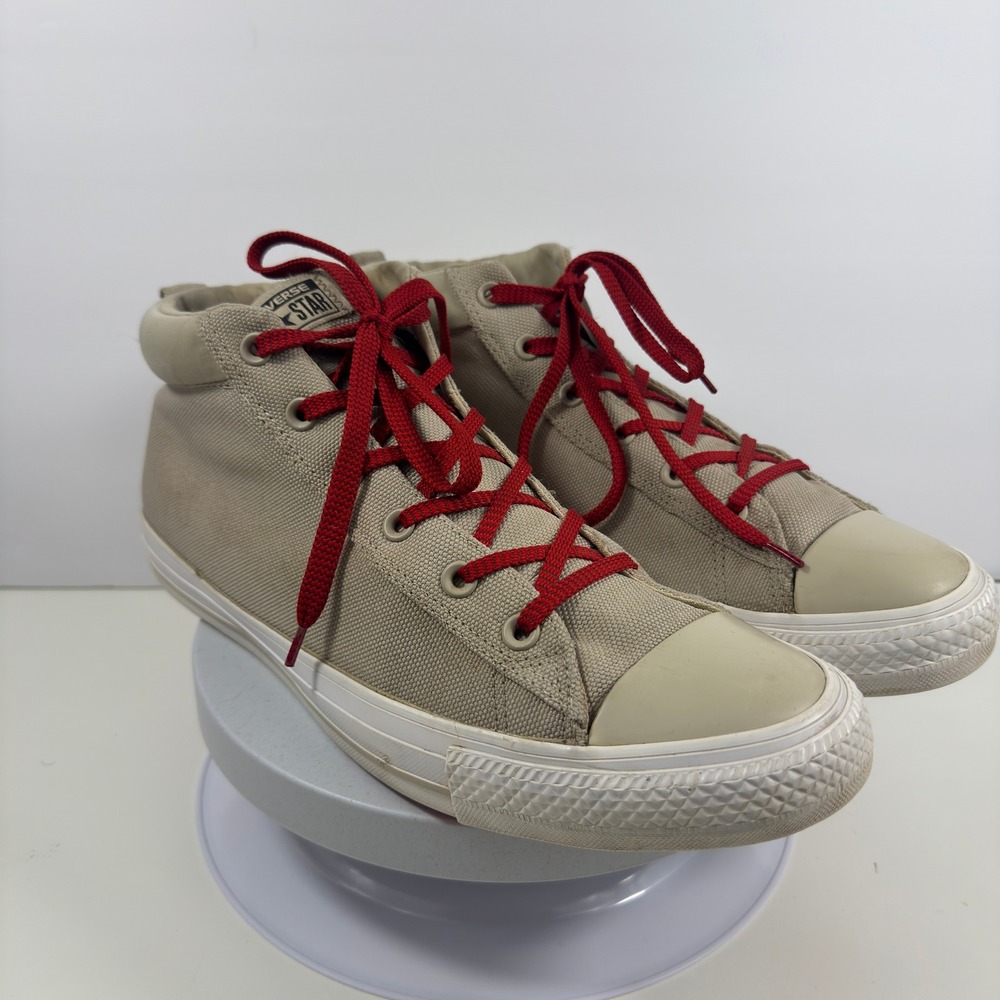 Converse Men High Top Sneakers Canvas Classic Lace Up Casual Beige 13 - Picture 6 of 15